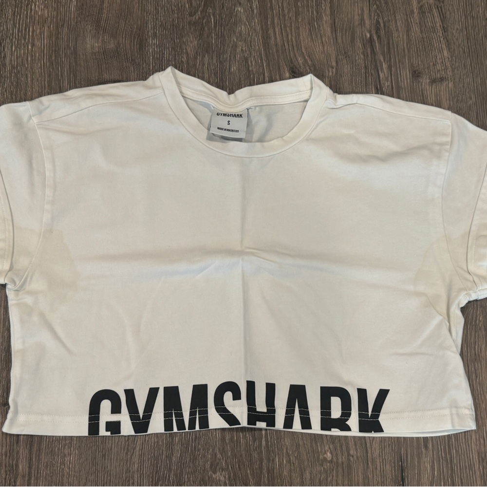GYMSHARK White Crop Top Size Small